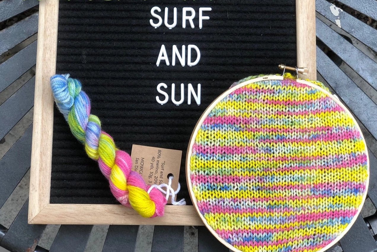 Surf N' Sun Hand Dyed Sock Yarn