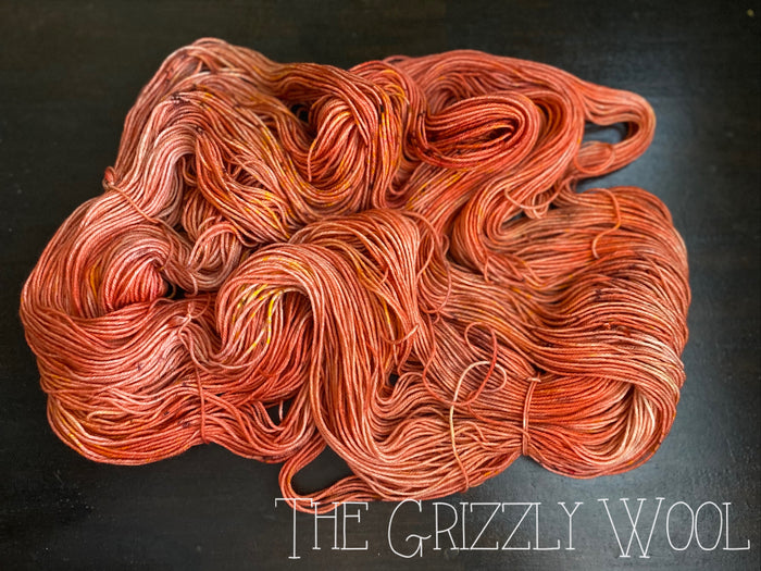 “Tiger Lilly” Hand Dyed Yarn